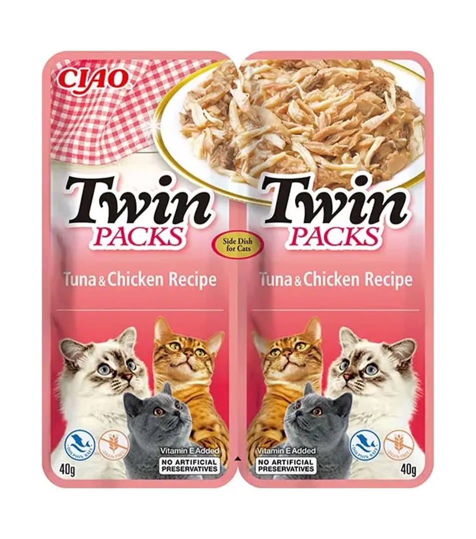 Inaba Twin Packs Cat Kapsička Tuniak & Kura 80 g