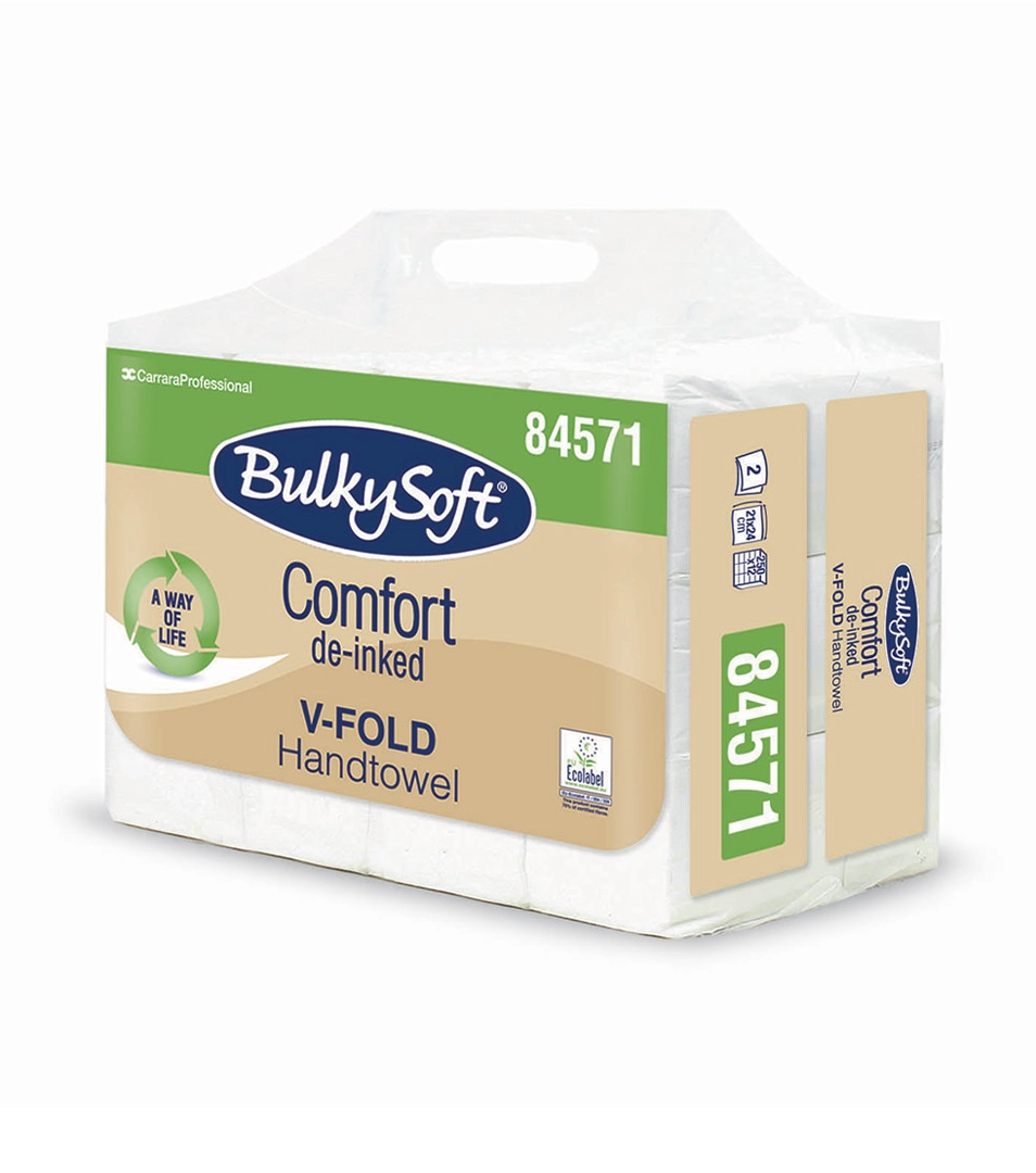 Papierové uteráky ZZ BulkySoft 2-vrstvé 24x21 cm, biele 250 ks, 12 ks v balení