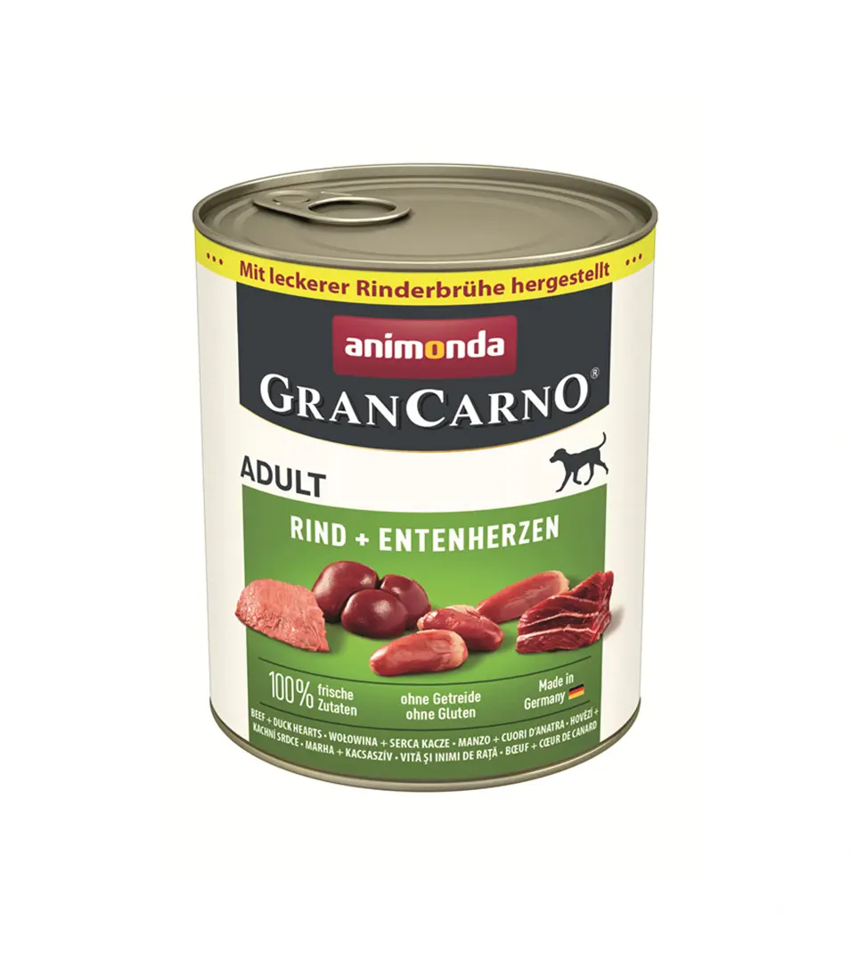 Animonda GRANCARNO® dog adult hovädzie a kačacie srdiečka bal. 6 x 800g konzerva