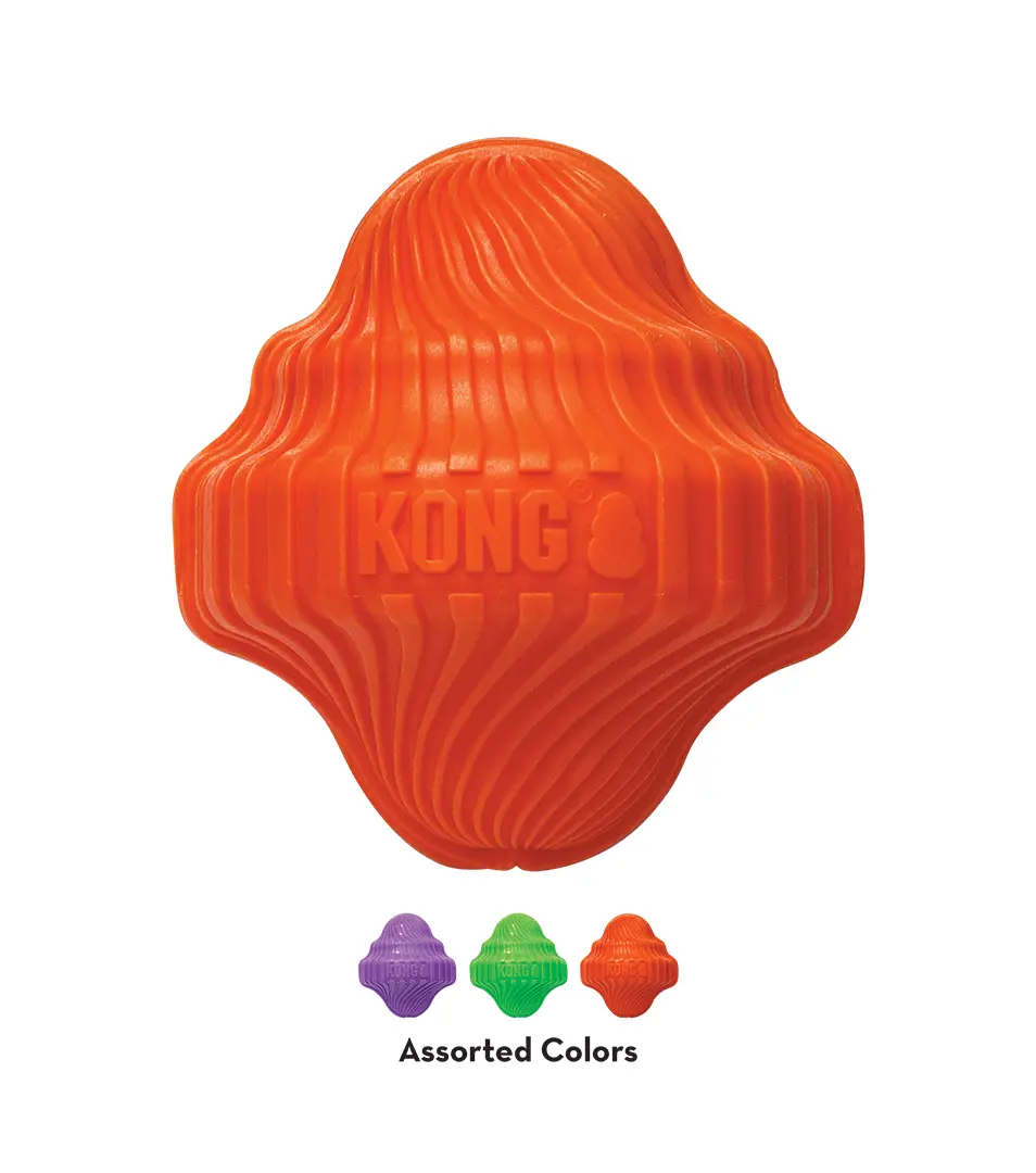 Hračka Kong Dog Squeezz Orbitz Spin Top lopta, styrén M/L  (3ks/bal.)