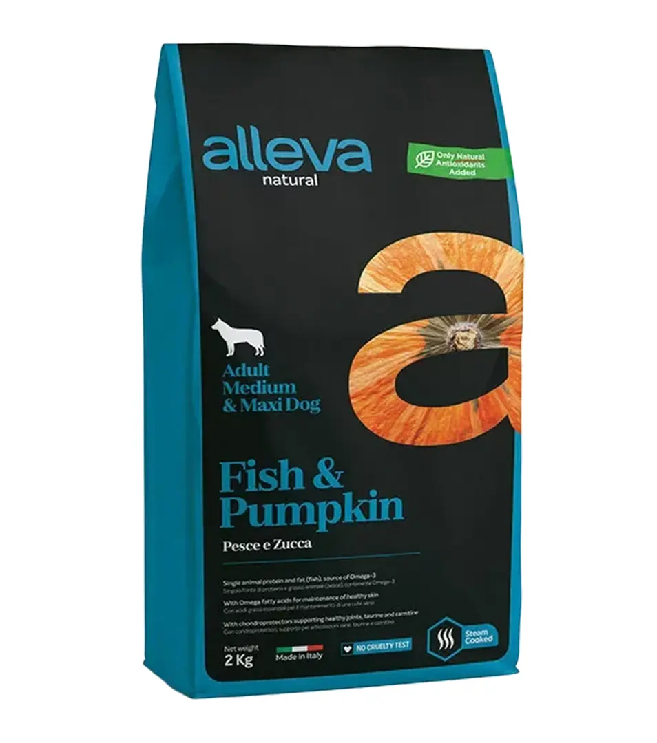 Alleva NATURAL dog adult medium & maxi fish & pumpkin 2 kg