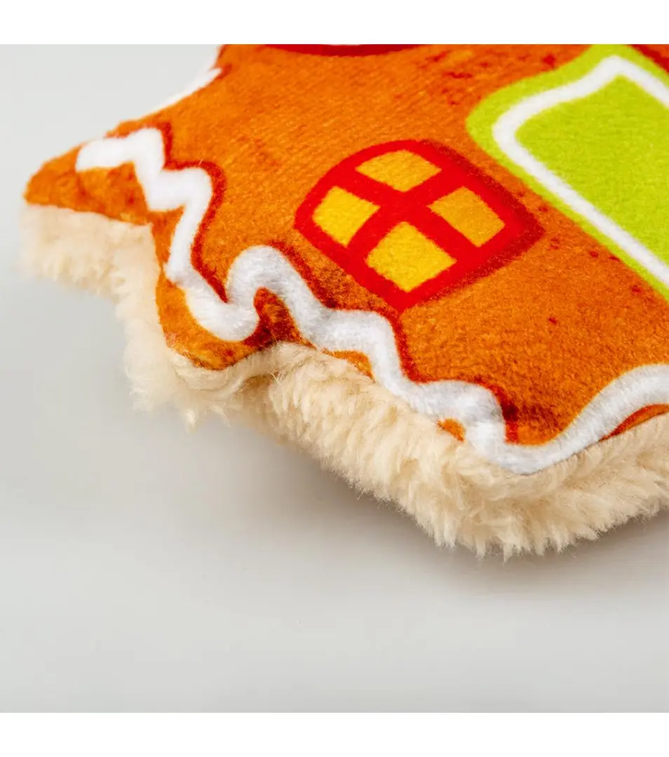 Hračka DUVO+ Vianočný perník s catnipom domček 9 x 10,5 x 3 cm