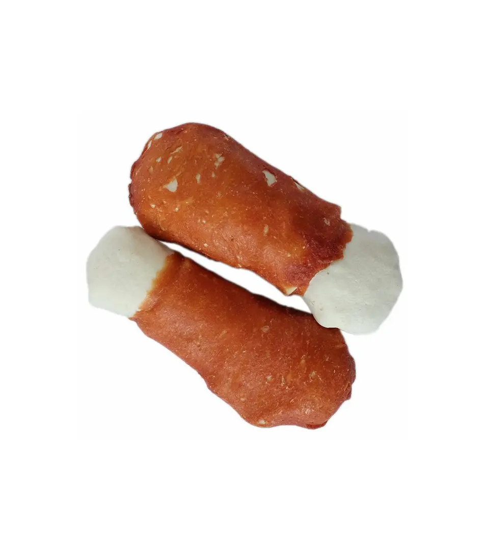 Pamlsok Salač Stehno z byvolej kože obalené kuracím mäsom 12 cm, 2 ks