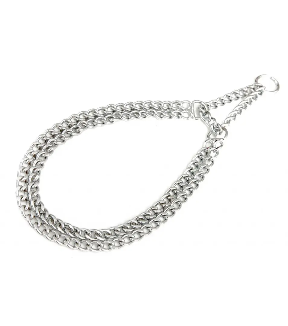 BAFPET Polosťahovací obojok retiazka 2-radový Farba: Strieborná, Rozmer: 2,5mm x 50cm 00074