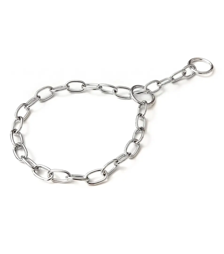 BAFPET Sťahovací obojok, oválne oká - malé Farba: Strieborná, Rozmer: 3,2mm x 40cm 00020