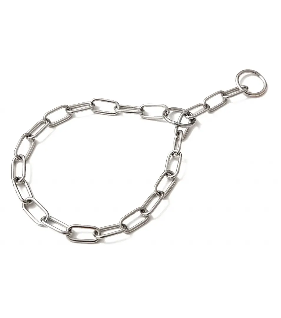 BAFPET Sťahovací obojok, oválne oká malé, NEREZ Farba: Strieborná, Rozmer: 3,0mm x 55cm 00038