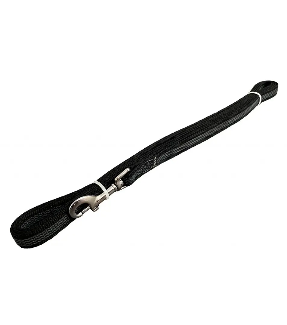 BAFPET Pogumovaná stopovacia vôdzka Farba: Čierna, Dĺžka: 20mm x 300cm 18515