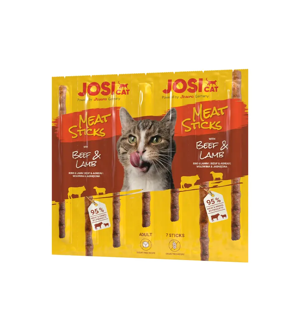 JosiCat pamlsok Cat Meat Sticks Beef&Lamb 35 g