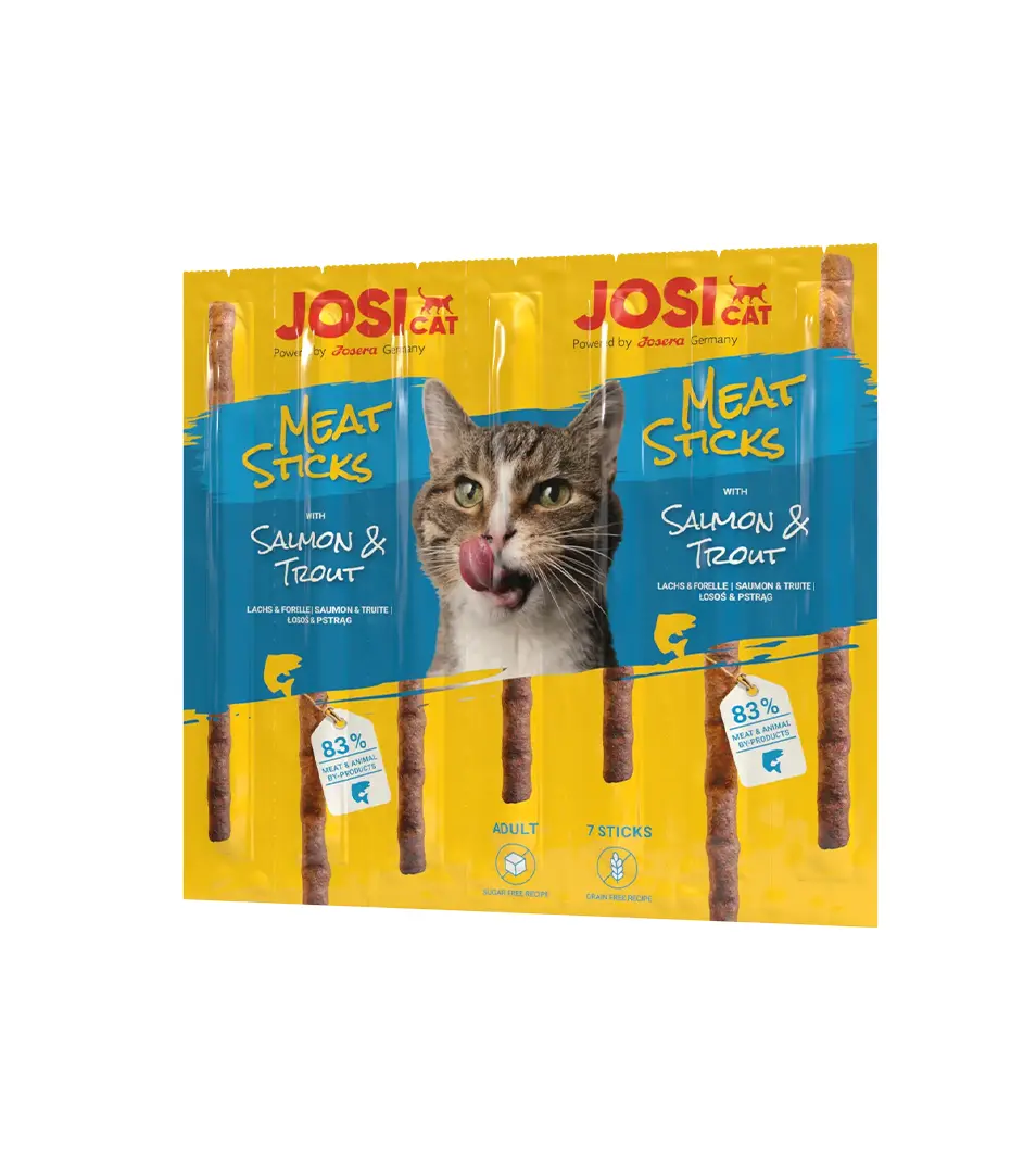JosiCat pamlsok Cat Meat Sticks Salmon&Trout 35 g