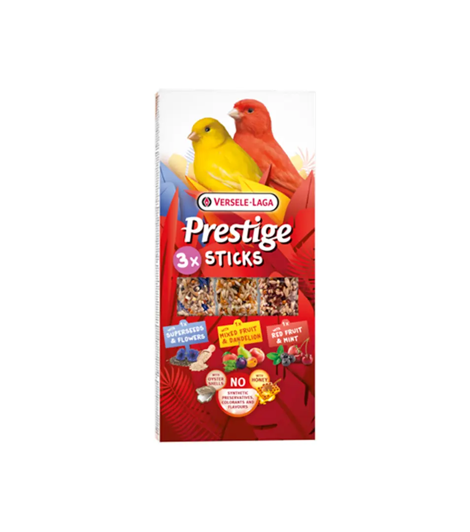 Pamlsok VL Prestige Sticks Canaries Triple Variety Pack- 3 tyčinky s rôznymi príchuťami 90 g