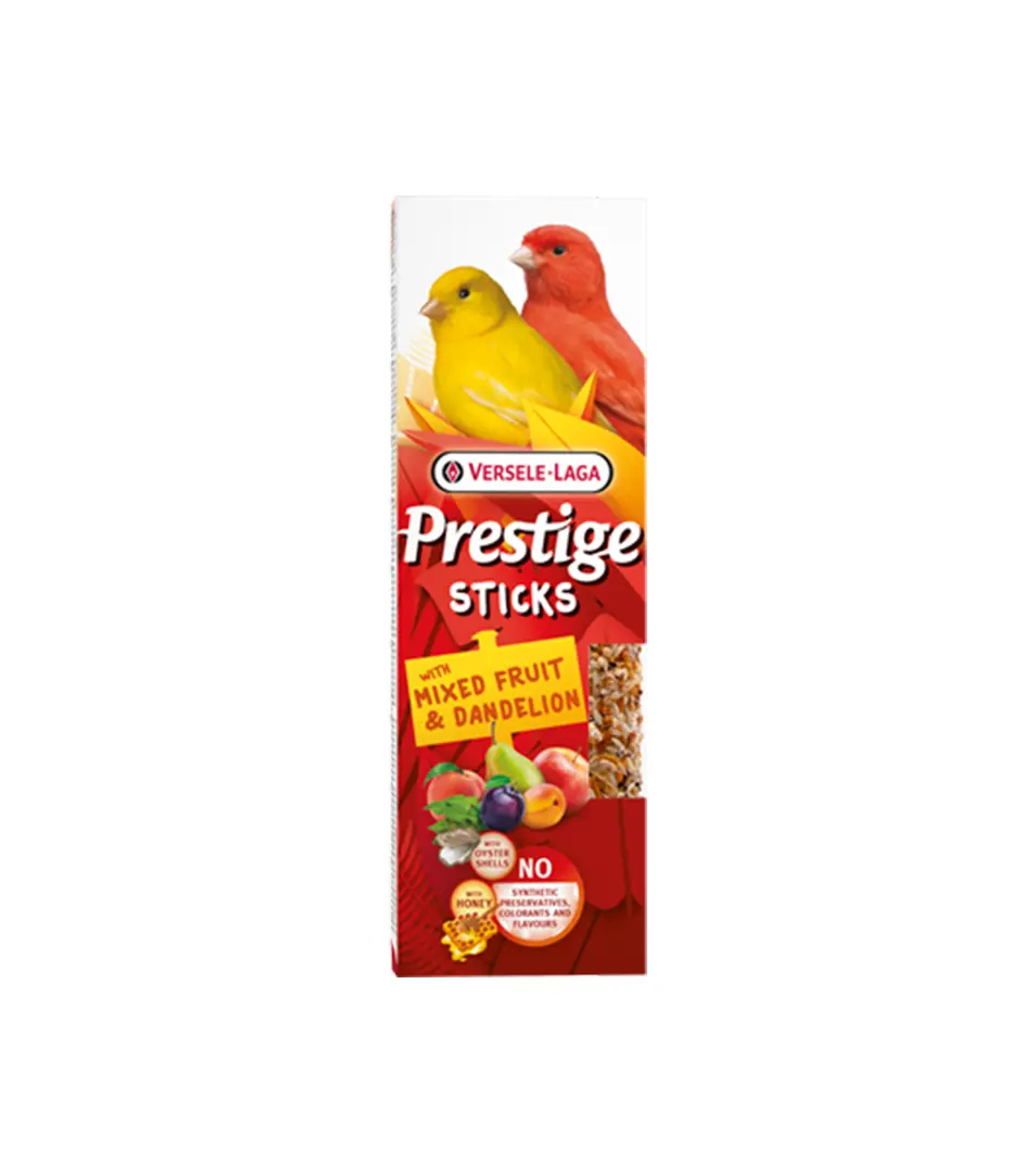 Pamlsok VL Prestige Stick Canaries with Mixed Fruit & Dandelion 2 ks - tyčinka pre kanáriky s ovocím  a púpavou 60 g