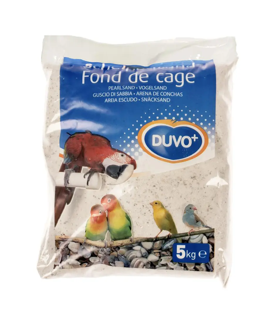 Piesok DUVO+ pre vtáky,biely z drvených mušlí s anízom 5 kg