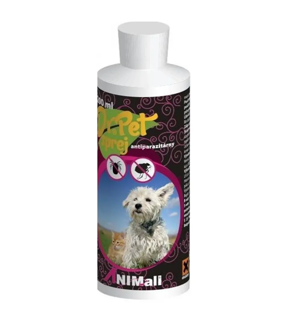 Spray Dr.Pet antiparazitárny s repelentným účinkom pre psy a mačky 200 ml (tick and flea repellent spray for dogs and cats)
