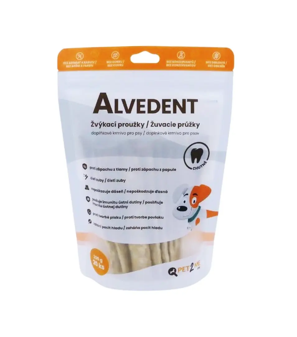 Alvedent – dentálne žuvacie prúžky 20ks / 200 g