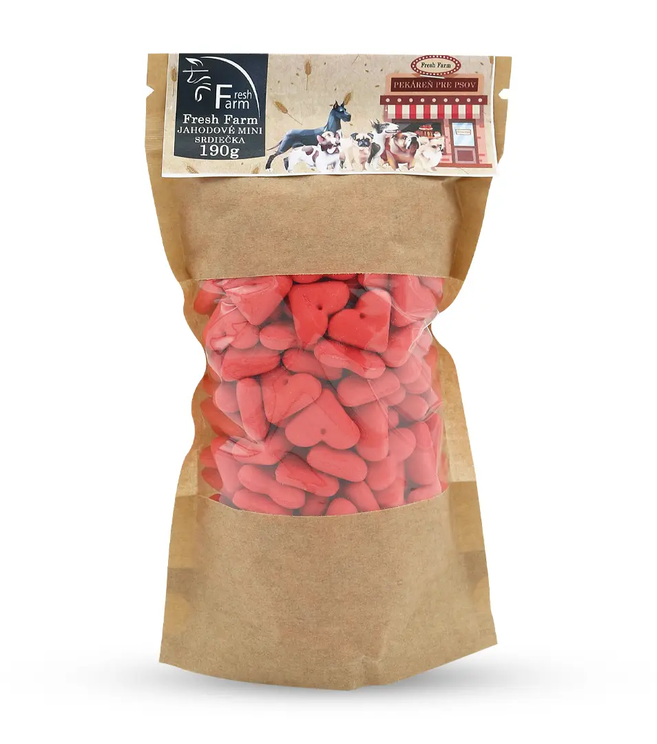 Fresh Farm Sušienky - Jahodové srdiečka 190g