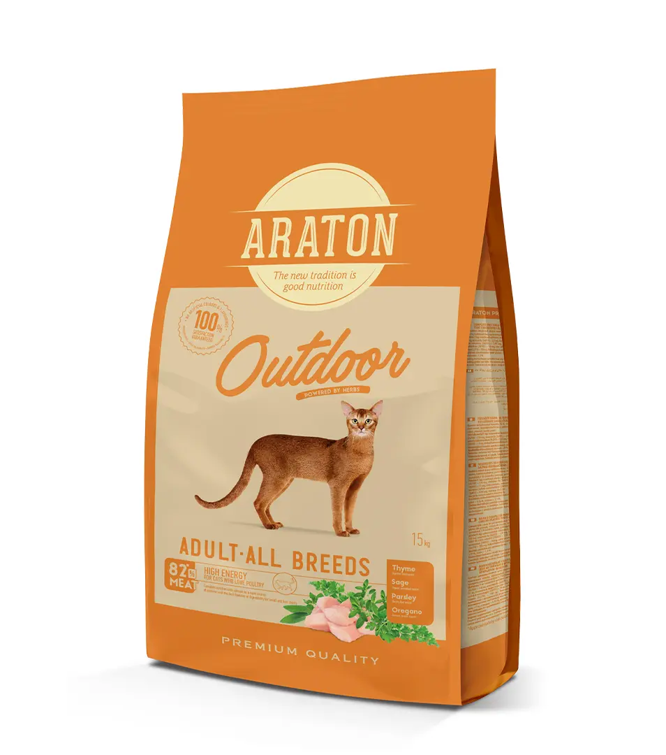 ARATON cat adult outdoor active all breed poultry 15 kg