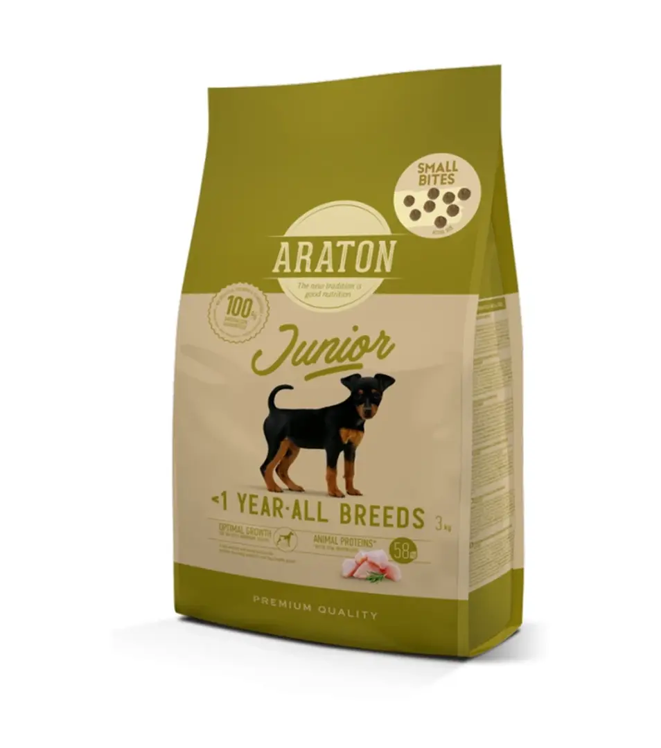 ARATON dog junior all breed poultry small 3 kg