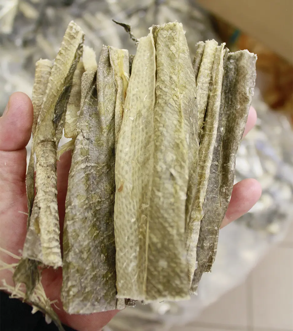 Sušená koža z tresky 10-15 cm, 50 g