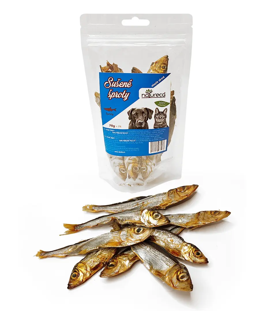 Sušené šproty NATURECA 70 g, cca 8 cm