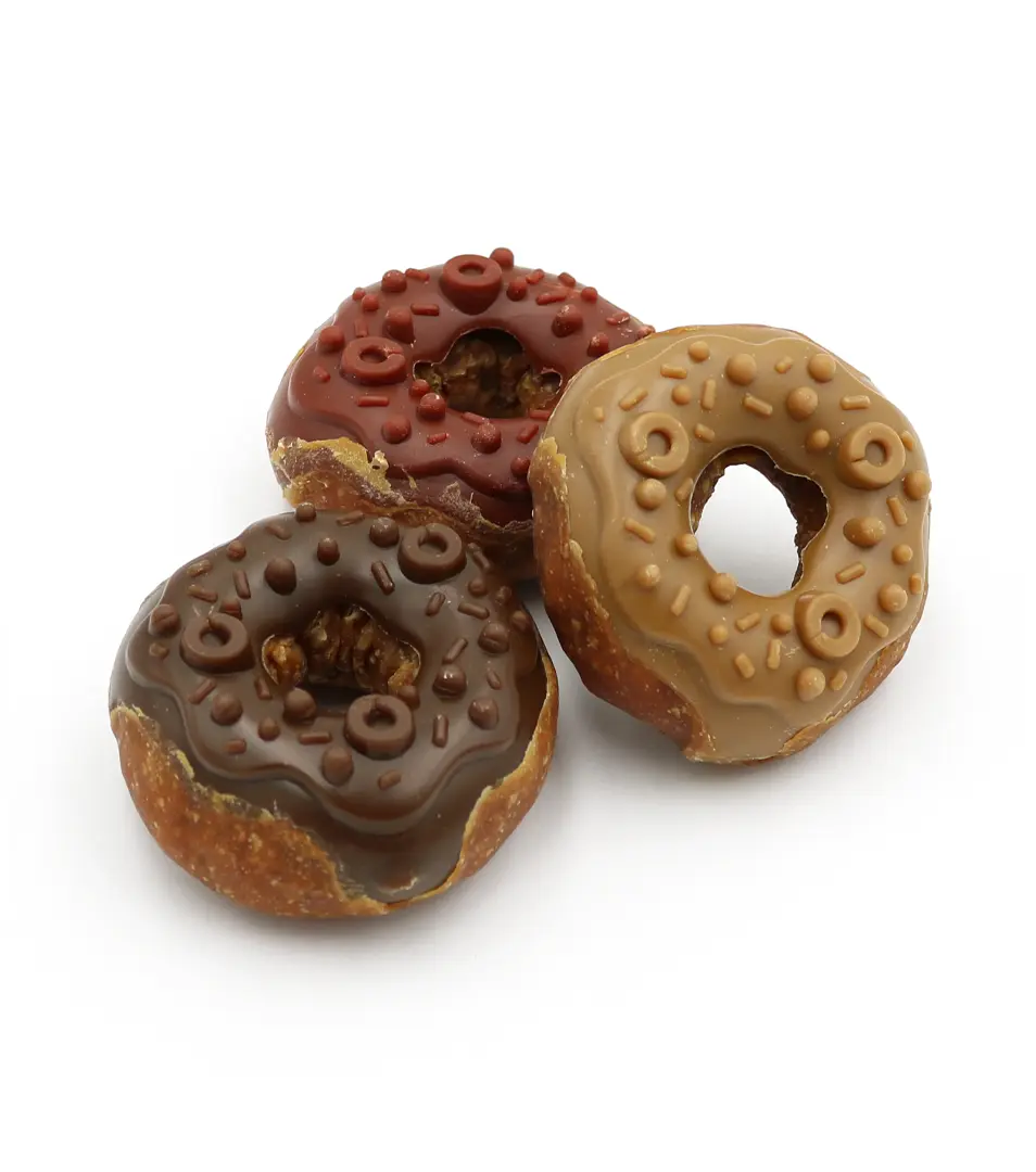 Dentálny donut plnený mäsom 7 cm