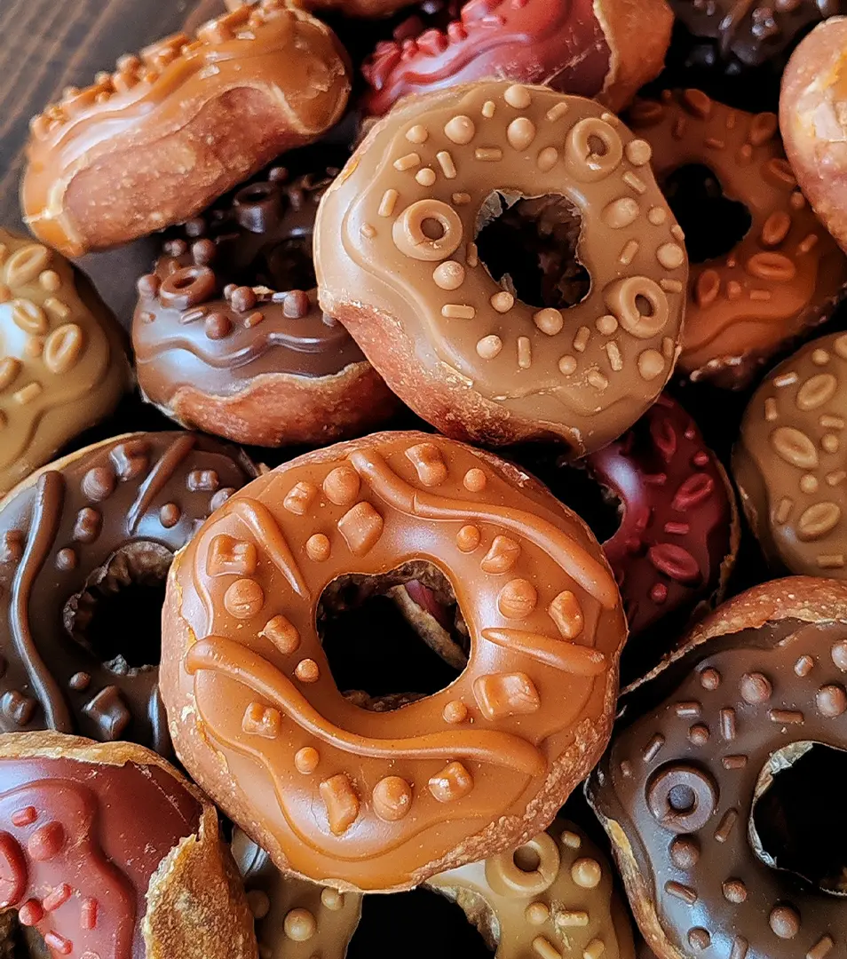 Dentálny donut plnený mäsom 7 cm