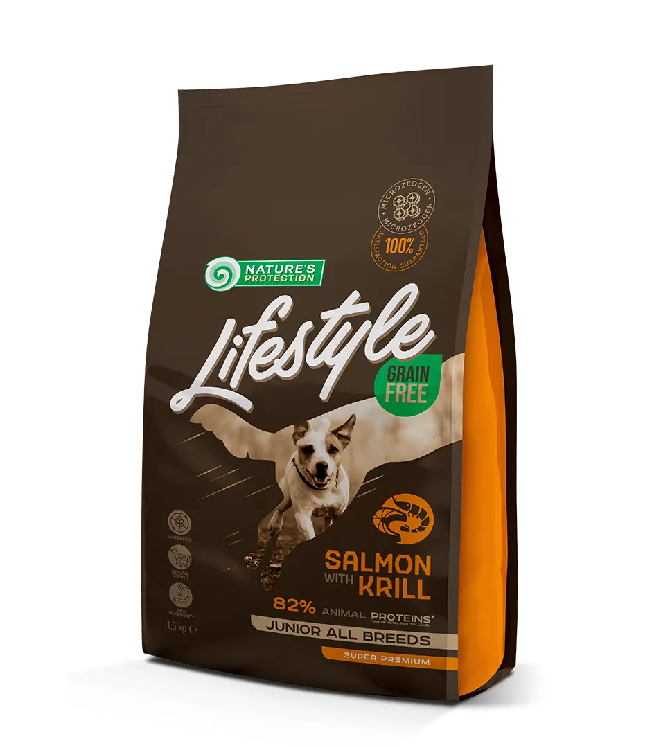Natures P Lifestyle dog junior all breeds salmon & krill 1,5 kg