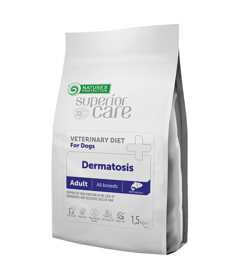 Natures P Superior care dermatosis dog adult dietetic all breeds salmon 1,5 kg