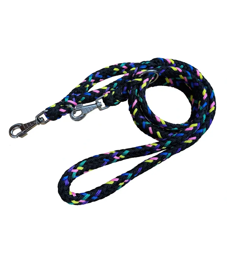 BAFPET Prepínacia vôdzka HUGO Farba: Čierny mix, Rozmer: 20 mm x 240 cm | 17308