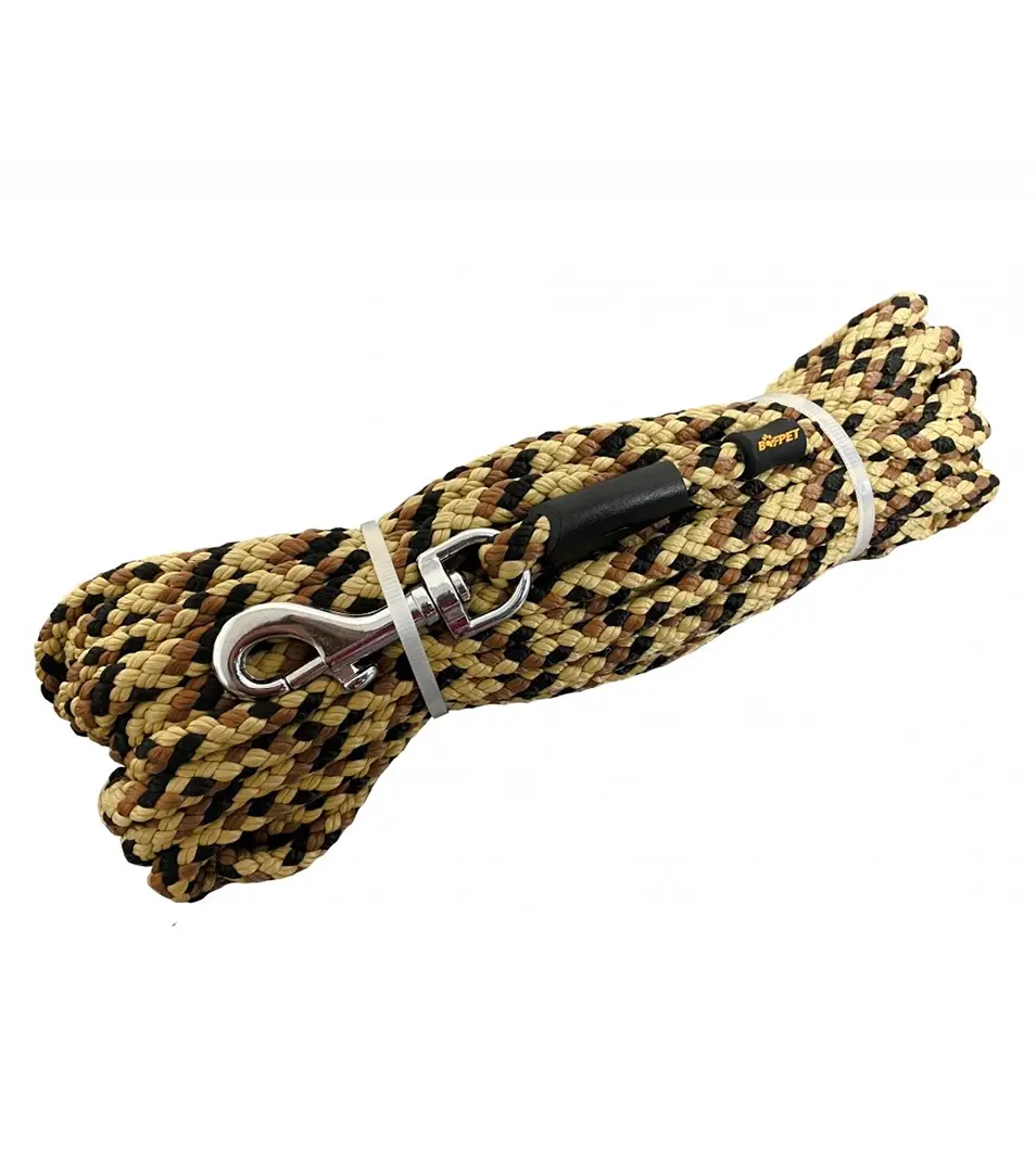 BAFPET Lanová stopovacia vôdzka Farba: Béžová, Rozmer: 6 mm x 10 m | 15001