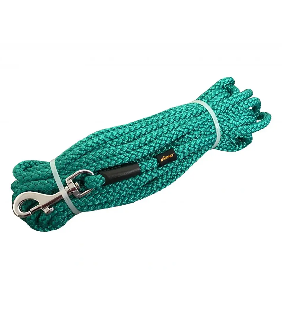 BAFPET Lanová stopovacia vôdzka Farba: Zelená, Rozmer: 6 mm x 15 m | 15002P