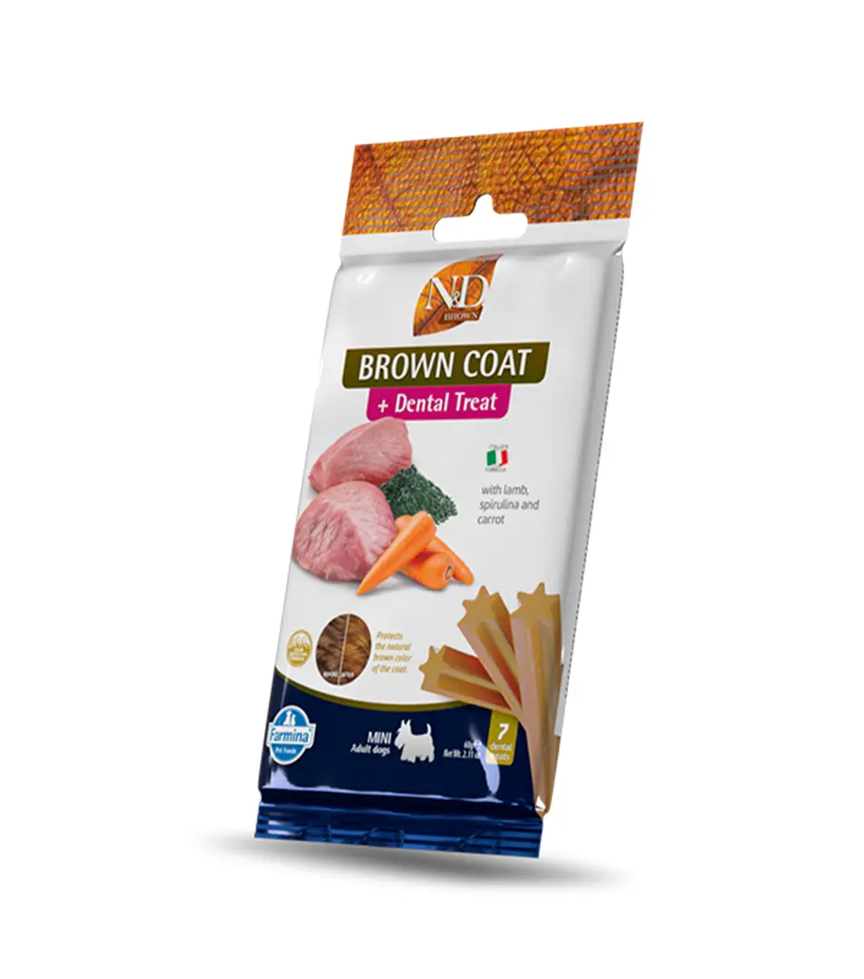 Pamlsok Farmina N&D Brown Dog Lamb Potato Carrot Spirul Adult Mini 60g