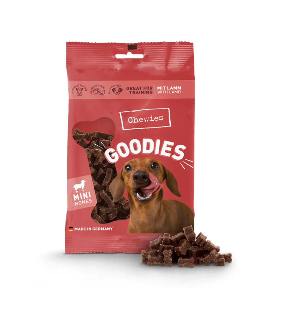 Chewies GOODIES mini kostičky jahňacie 125 g