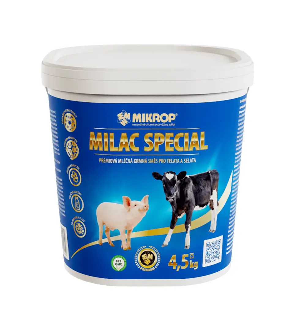 MIKROS Milac mlieko pre teliatka, prasiatka, mačiatka a šteňatá vedro 4,5 kg
