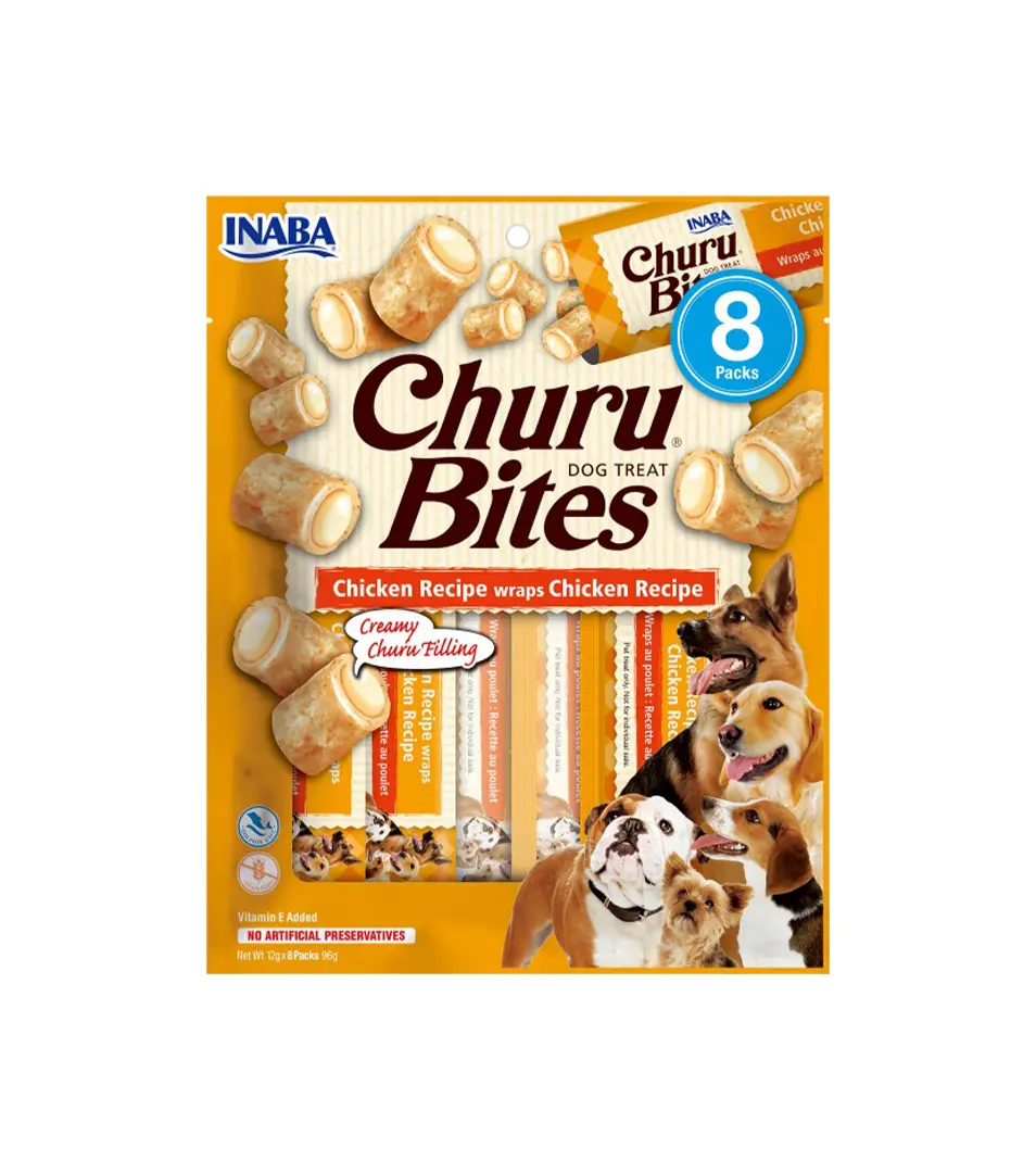 Pamlsok Inaba Churu Bites dog Kura 8 túb 96 g