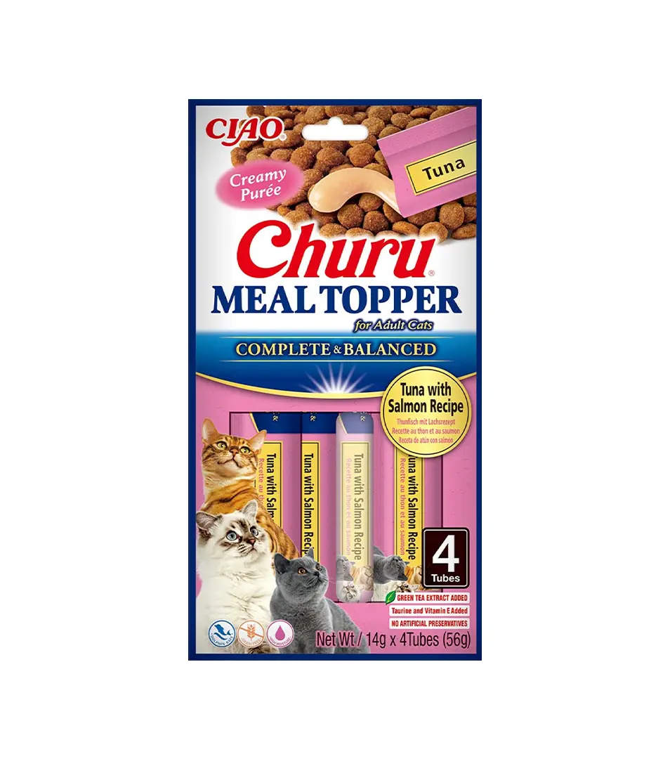 Inaba Churu Meal Topper cat Tuniak s lososom 4 tuby 56 g