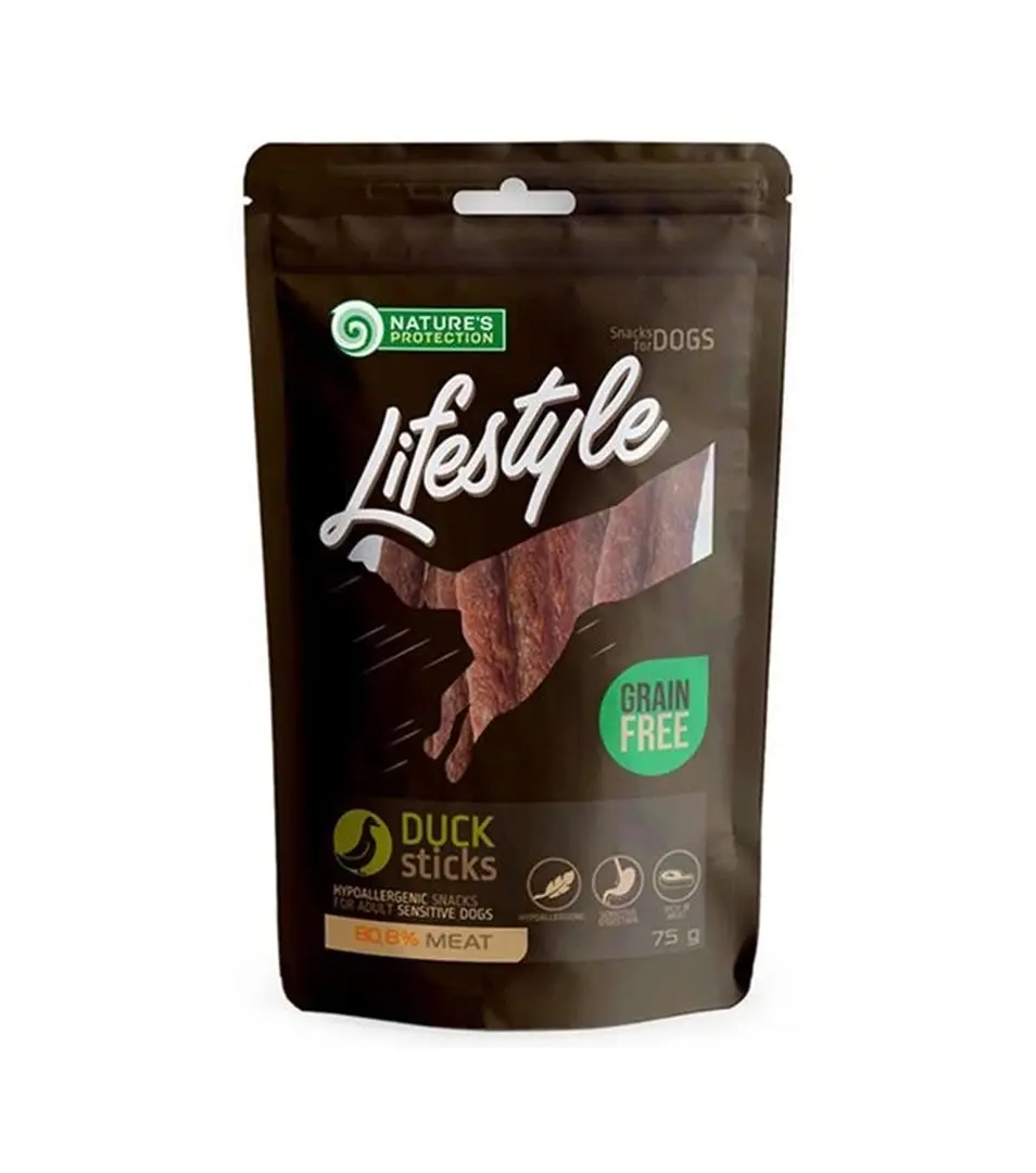 Pamlsok Natures P Lifestyle dog duck sticks 75 g