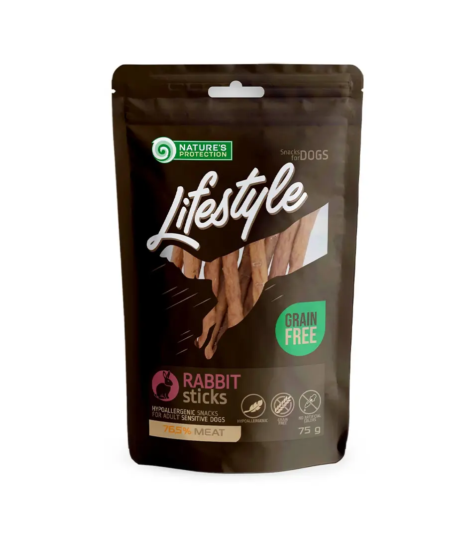 Pamlsok Natures P Lifestyle dog rabbit sticks 75 g