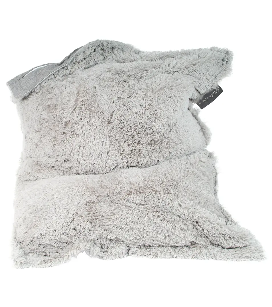 Detský sedací vak SOFT 100 x 80 cm strieborný