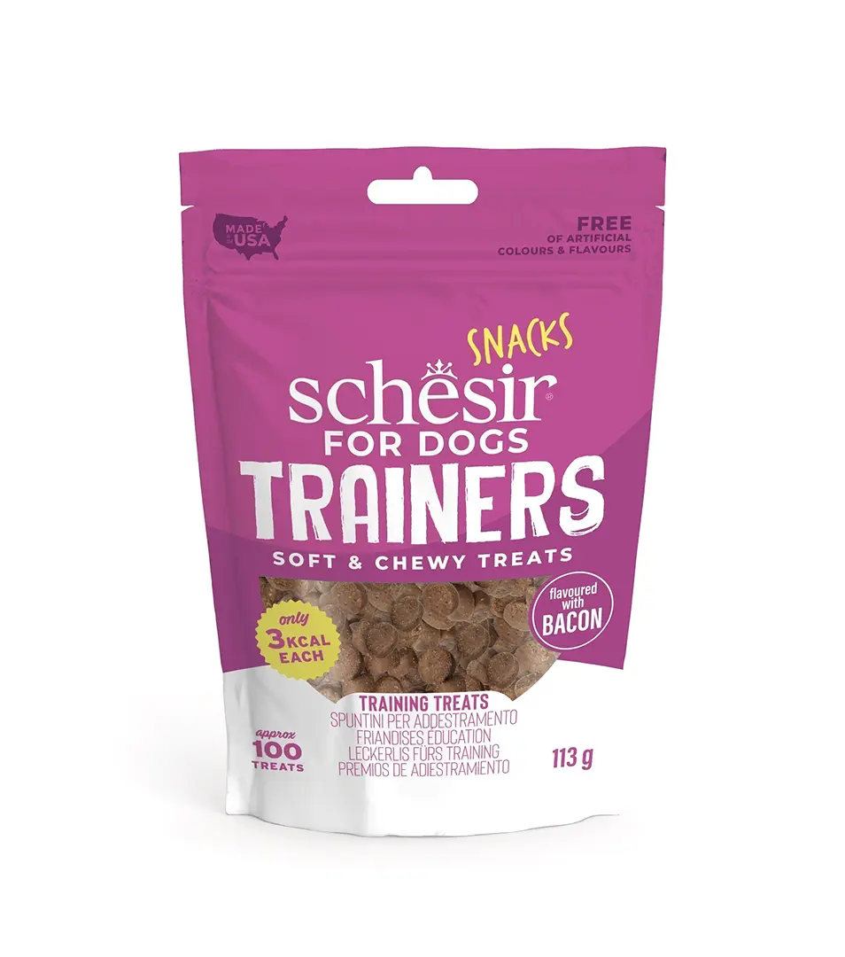 Schesir Dog Trainers - slaninové pamlsky 113g