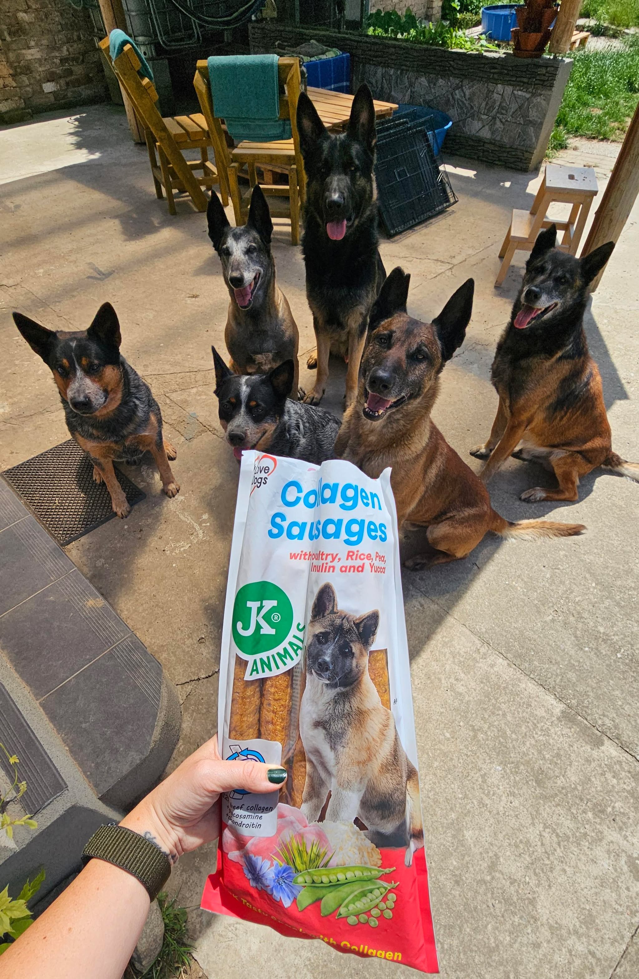 Klobásy s hydinou, kolagénom, ryžou, hrachom, inulínom a yuccou, 6 ks