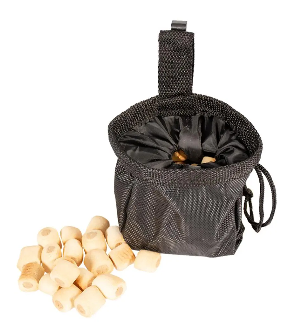 Vrecko DUVO+ na pamlsky čierne/červené 11x11x14 cm