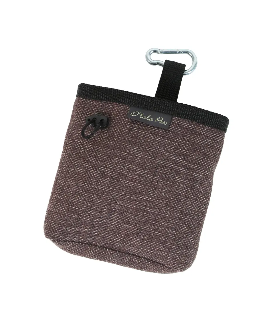 Vrecko na pamlsky Luxury tmavo hnedé