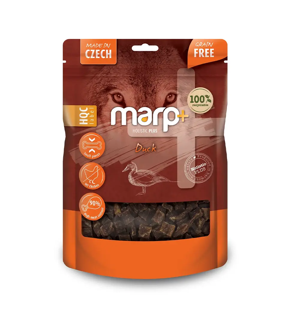 Marp Treats Holistic+ maškrty pre psov kačacie 80g