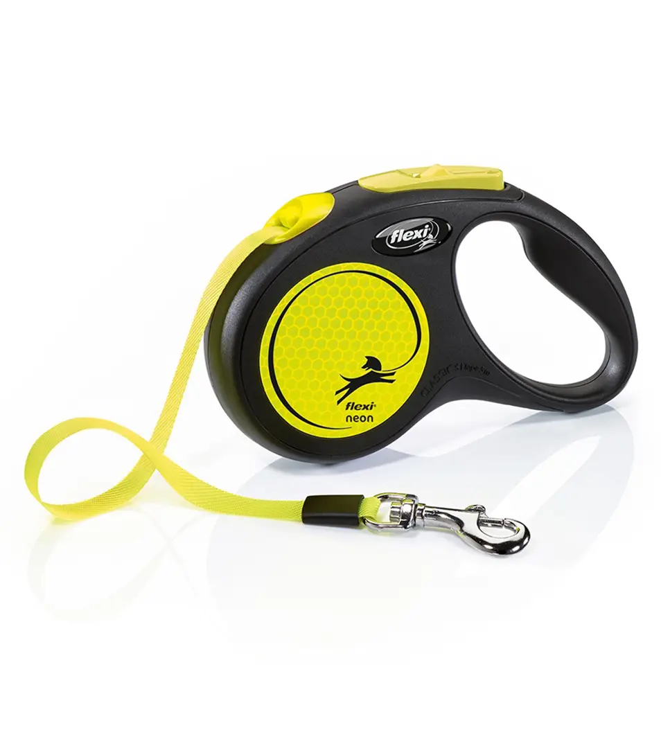 Vodítko Flexi New Neon páska S 5 m žlté (do 15 kg)