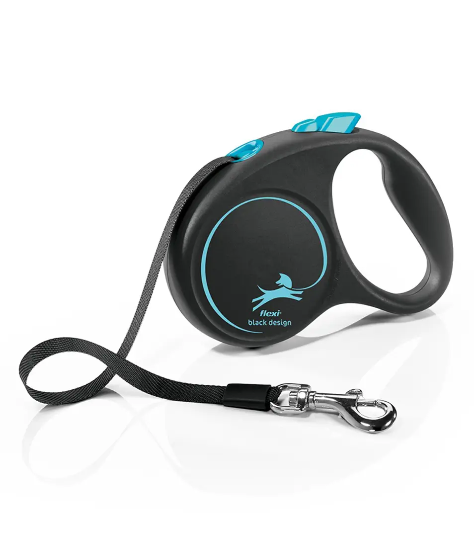 Vodítko Flexi Black Design páska S 5 m modré (do 15 kg)