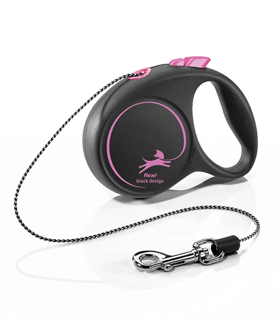 Vodítko Flexi Black Design lanko XS 3 m ružové (do 8 kg)