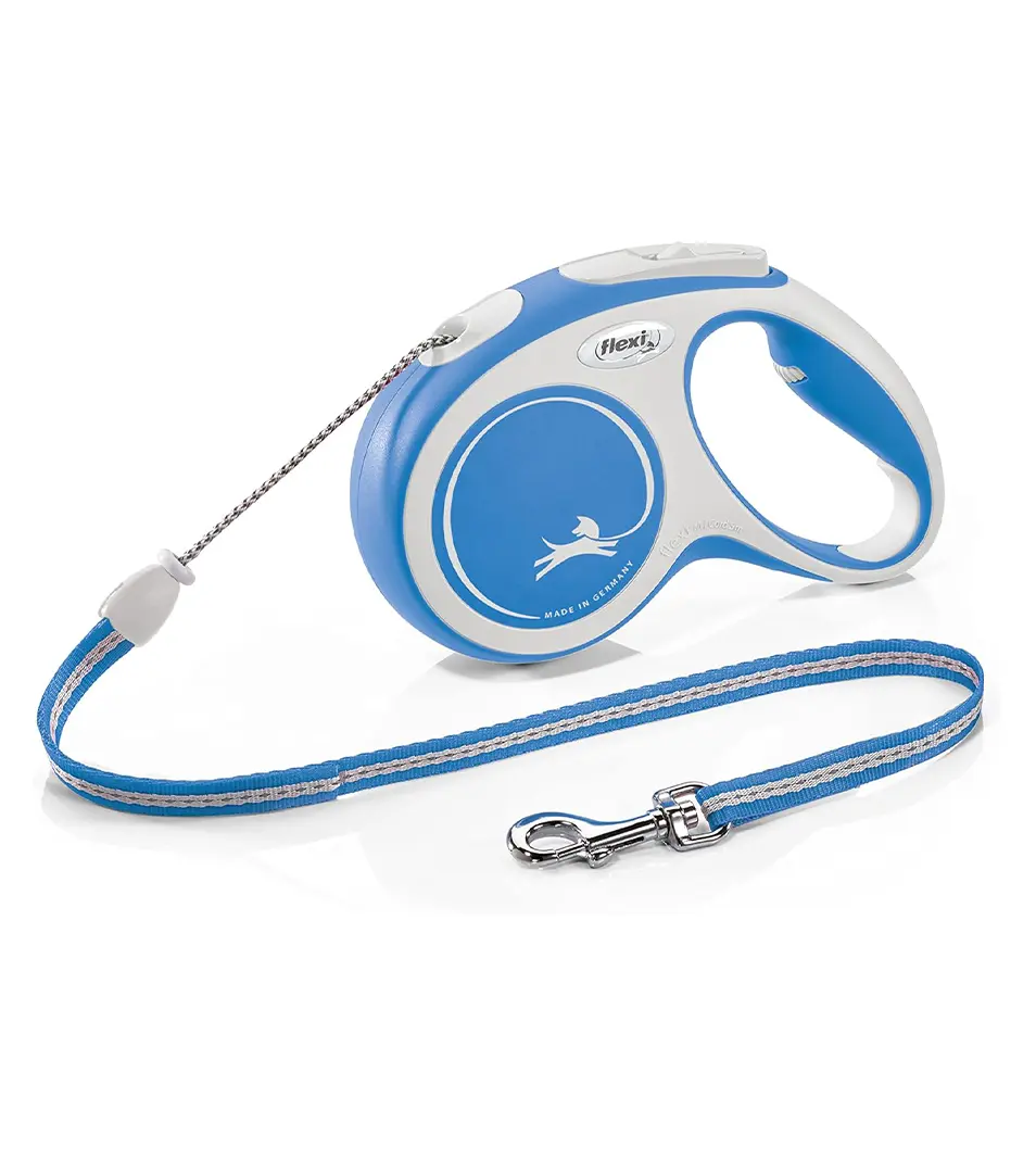 Vodítko Flexi New Comfort lanko M 5 m modré (do 20 kg)