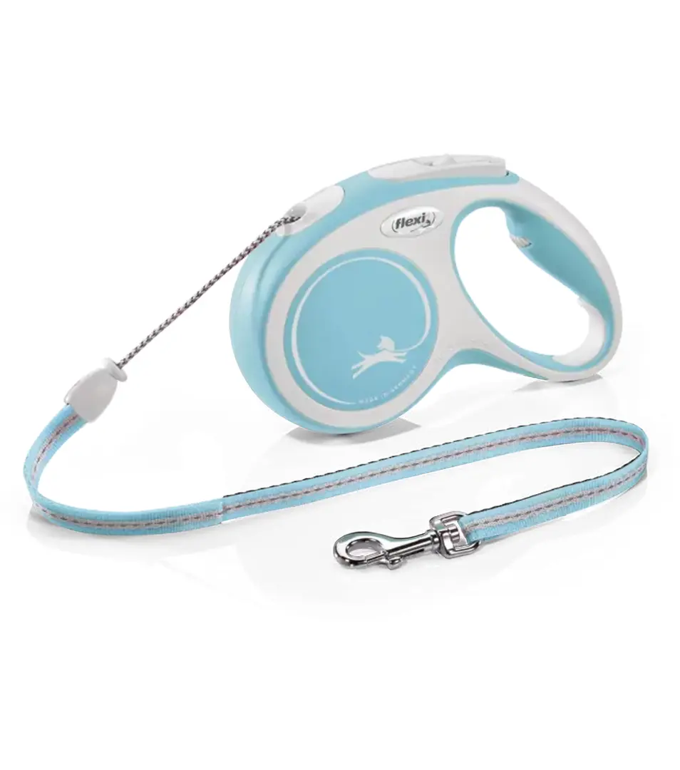 Vodítko Flexi New Comfort lanko M 8 m svetlomodré (do 20 kg)