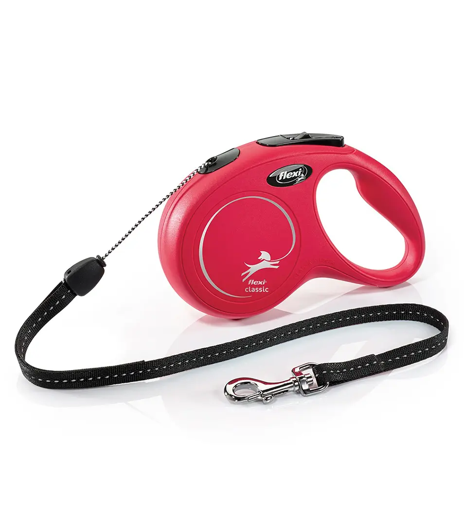 Vodítko Flexi Classic NEW lanko S 5 m červené (do 12 kg)
