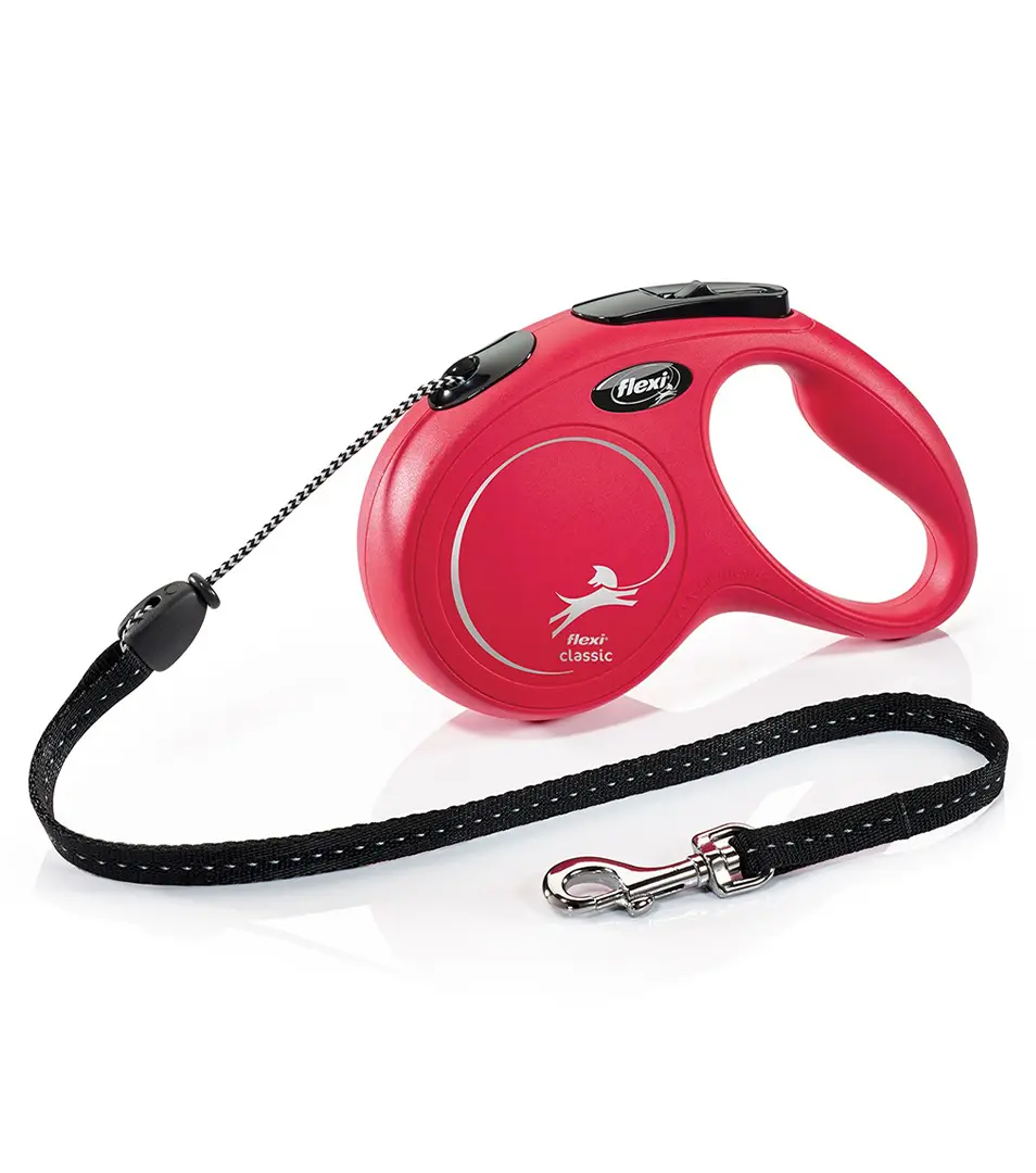 Vodítko Flexi Classic NEW lanko M 5 m červené (do 20 kg)